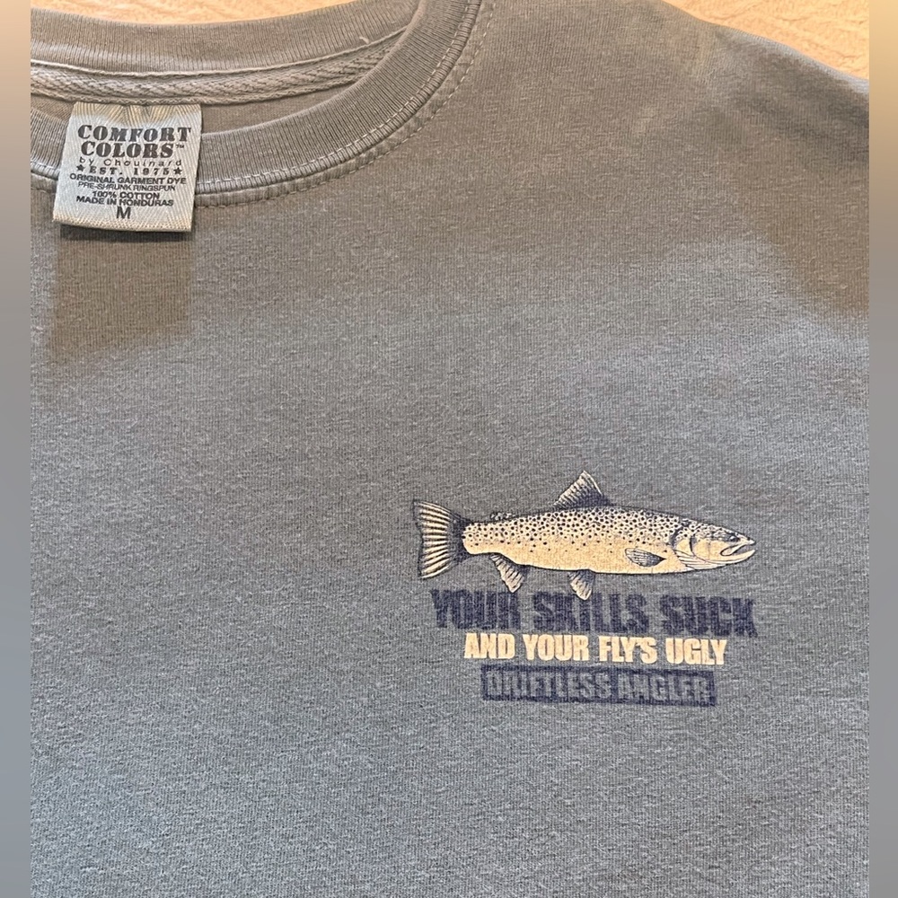 Funny men’s “Driftless Angler” fishing t-shirt (M)